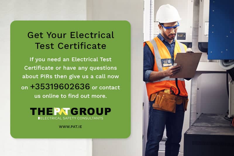 Get Your Electrical Test Certificate Ireland - PAT Group