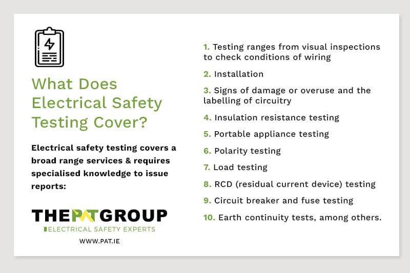 What Does Electrical Safety Testing Cover Ireland - PAT Group