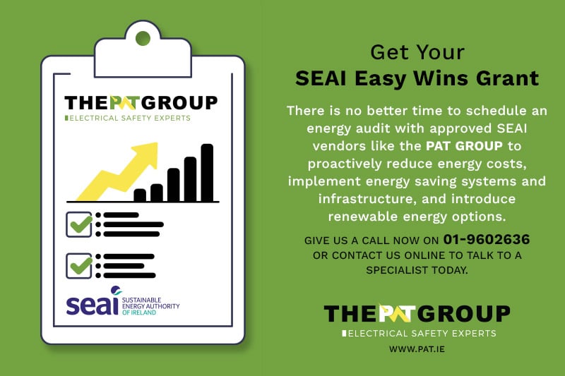 Get Your SEAI Easy Wins Grant PAT Group Ireland